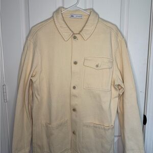 Zara Men's Light Tan Shirt Jacket